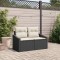 vidaXL Canapea de grădină cu pernă Negru 123 x 62 x 69cm poliratan 42006772