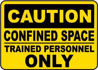 Caution Trained Personnel Only Sign foto