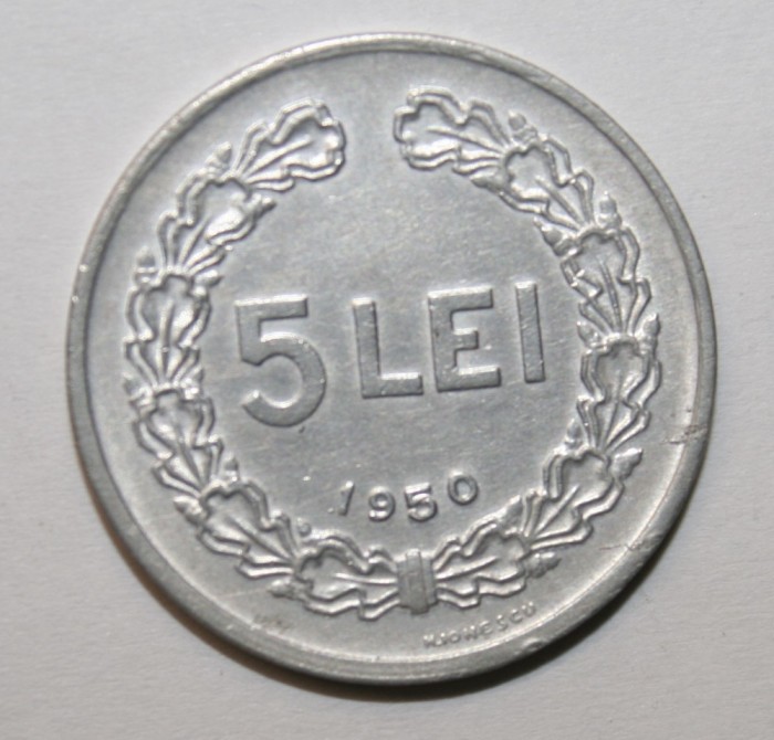 5 LEI 1950 . DETALII EXCELENTE .
