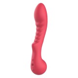 Vibrator DREAMTOYS Amour Aim&eacute;e Flexible G-Spot, pentru stimularea punctului G, 10 funcții de vibrație, lungime 22 cm, roșu