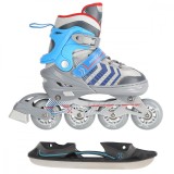 Role Reglabile 4in1 Nils Extreme NH18192 Gri/Albastru, Marime L(39-43)