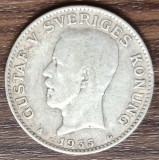 Moneda Argint Suedia - 1 Krona 1935, Europa