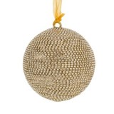 Ornament Glob Auriu cu Strase pentru Decorațiuni de Crăciun, CMCLASS