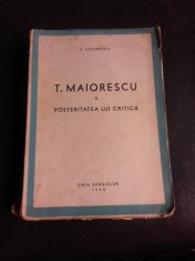 Titu Maiorescu si posteritatea lui critica - E. Lovinescu foto