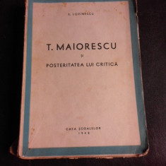 Titu Maiorescu si posteritatea lui critica - E. Lovinescu