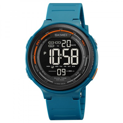 Ceas Sport barbatesc Skmei Digital Alarma Sport Fashion Cronometru Lumina fundal Albastru foto