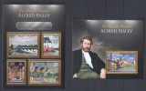 R.Centrafricana 2013 - Pictura - ALFRED SISLEY - BL + KB - MNH - MI. 26 Eur.