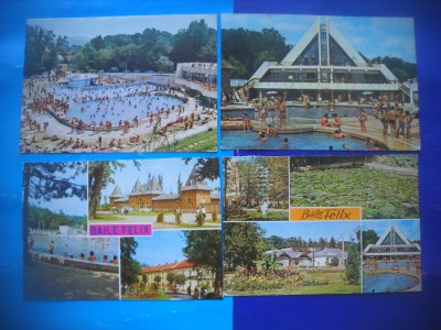 HOPCT LOT 2668 -IP-BAILE FELIX -JUD BIHOR-4 CARTI POSTALE-CIRCULATE foto