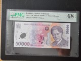 Bancnota 50.000 Lei 2001, PMG 68, Gradata, Polimer - Numismatica Romania