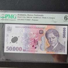 PMG 68 Bancnota gradata 50000 50.000 lei 2001