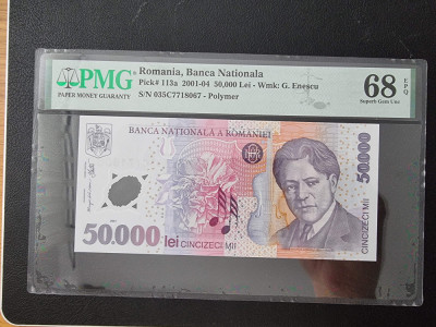 PMG 68 Bancnota gradata 50000 50.000 lei 2001 foto