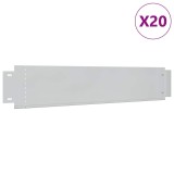 Cumpara ieftin Gard de gazon, 20 buc., 100 x 20 cm, otel galvanizat