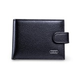 Cumpara ieftin Portofel Audi Barbatesc Negru - Piele Eco Premium - Compartiment Buletin si 10 Carduri, Magrot 26002