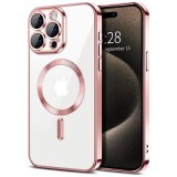 Husa pentru iphone 16 pro, atasare magnetica, magsafe, pink