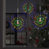 Lămpi cu artificii de Crăciun, 2 buc., 280 LED multicolor 20 cm