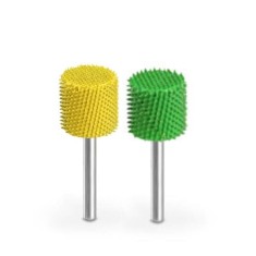 V&aacute;lec s oblou hranou a činn&yacute;m čelom pr.13 mm, stopka3,2mm, Granulatie Saburr ASPRA - VERDE