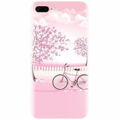 Husa silicon pentru Apple Iphone 7 Plus, Pink Spring foto