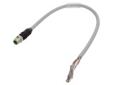 Cablu senzori/automatizări M12 tată drept, 8 pini, 0,3 m