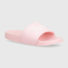 Juicy Couture papuci PATTI SLIDER femei, culoarea roz, JCFYL222001