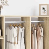 vidaXL Șină pentru dressing 2 pcs Argintiu 764 x 15 x 29 mm 864885