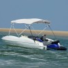 VidaXL Parasolar Bimini 4 arcuri pereți laterali 243x(230-244)x137 cm 94829