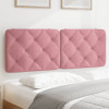 VidaXL Pernă tăblie de pat, roz, 140 cm, catifea