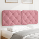 Perna tablie de pat, roz, 140 cm, catifea GartenMobel Dekor, vidaXL