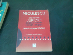 DICTIONAR JURIDIC ENGLEZ ROMAN, ROMAN ENGLEZ - CECILIA VOICULESCU foto