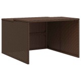 Cumpara ieftin Garaj pentru masina de tuns iarba maro 86x90x52/57 cm poliratan