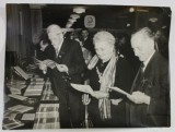CONFERINTA DE PARTID S.E.D. , BERLIN , VECHI MEMBRII AI MISCARII MUNCITORESTI GERMANE , FOTOGRAFIE DE PRESA , 1956