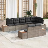 VidaXL Set de canapele pentru grădină 8 pcs Gri 319 x 154 x 85 cm