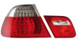 Set lampi spate, stopuri Bmw Seria 3, Coupe/Cabrio, 05.1903, montare spate, stanga+dreapta, LED+P21W; rosu-alb, transparent; cu soclu becuri;