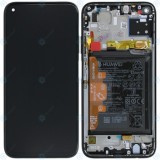 Huawei P40 Lite (JNY-L21A JNY-LX1) Capac frontal al modulului de afișare + LCD + digitizer + baterie negru la miezul nopții 02353KFU