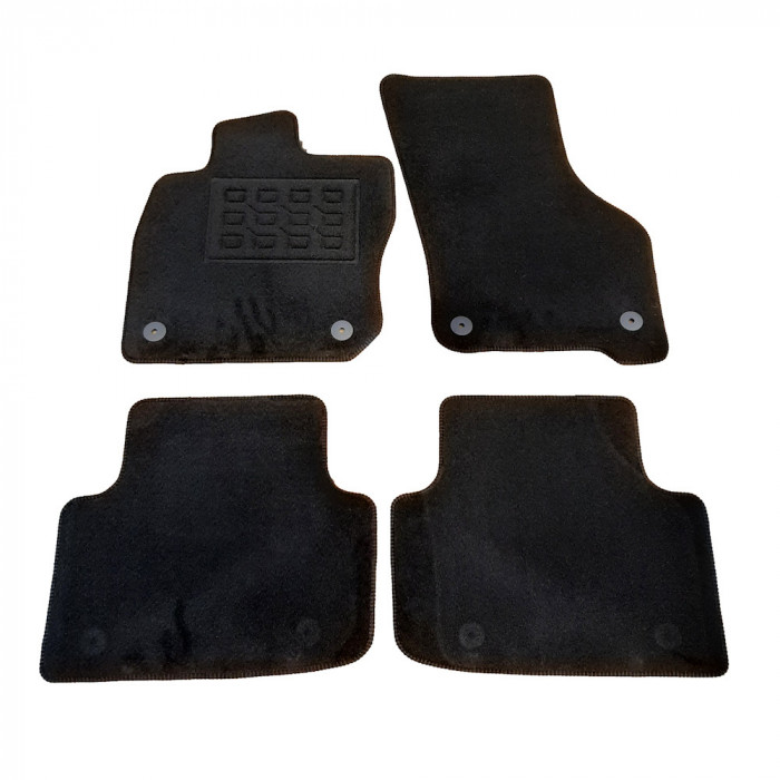 Set covorase auto din mocheta Vw Golf Viii Variant 2020- Model Etsi , Negru, 4 Buc. AutoDrive ProParts