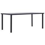 Cumpara ieftin Masa de bucatarie, negru &amp; gri beton, 200 x 100 x 75 cm, MDF