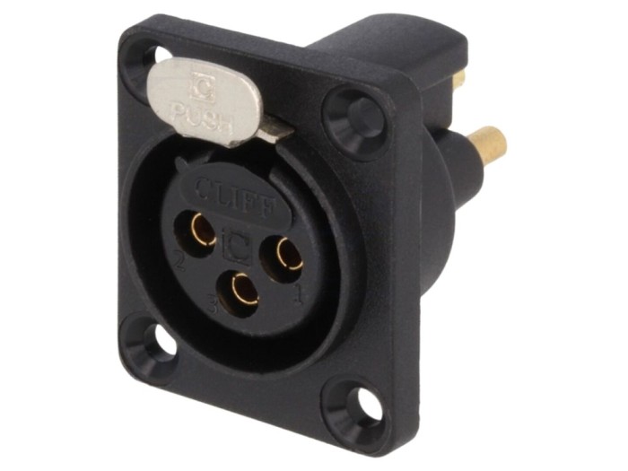 Conector XLR mamă 3 pini etanș