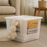 Cutie de Depozitare Plastic Transparentă cu Capacitate 80L, CMCLASS