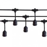 Ghirlanda Luminoasa 20M, 20 Pendule E27, IP65, Interconectabila, Exterior/Interior, Profesionala (Becurile Nu Sunt Incluse)