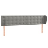 Cumpara ieftin Tablie de pat cu aripioare gri deschis 163x23x78/88 cm catifea