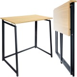 Birou pliabil din lemn Ruhhy pentru laptop, stil loft, 80 x 75 x 40 cm