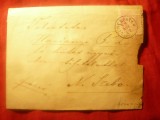 Plic circulat Rosia Montana - Sibiu 1889 ,cu sigiliu ES