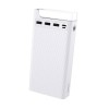 Baterie Externa Hoco J62 30000mAh, 3xUSB, Lampa LED, Power Bank, Acumulator Portabil Universal, Alba