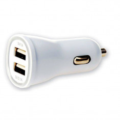 Incarcator auto TECHLY 305281 2x USB 5V 1A/2.1A White foto