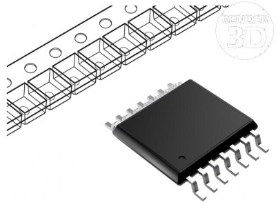 Circuit integrat digital NAND, 4 canale, 2 intrări, CMOS/TTL, SMD TSSOP14, tensiune 2,3-3,6VDC foto