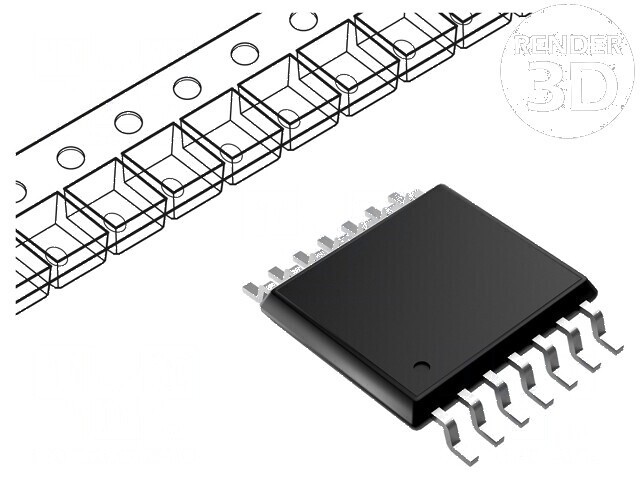 Circuit integrat digital NAND, 4 canale, 2 intrări, CMOS/TTL, SMD TSSOP14, tensiune 2,3-3,6VDC