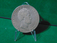 Moneda aragint 5 Lire 1842 (cn 43), 25 gr foto
