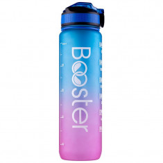 Sticla de apa Booster din Tritan, BPA Free, gradata pentru activitati sportive, capacitate 32oz / 1000ml, Albastru-Mov