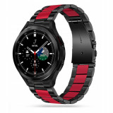 Curea Tech-Protect Stainless pentru Samsung Galaxy Watch 4/5/5 Pro/6 Negru/Rosu