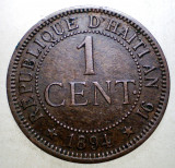 F.643 HAITI 1 CENTIME CENT 1894 A, America Centrala si de Sud, Bronz