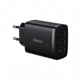 Incarcator de Priza 3xUSB, 17W - Baseus (CCXJ020101) - Black